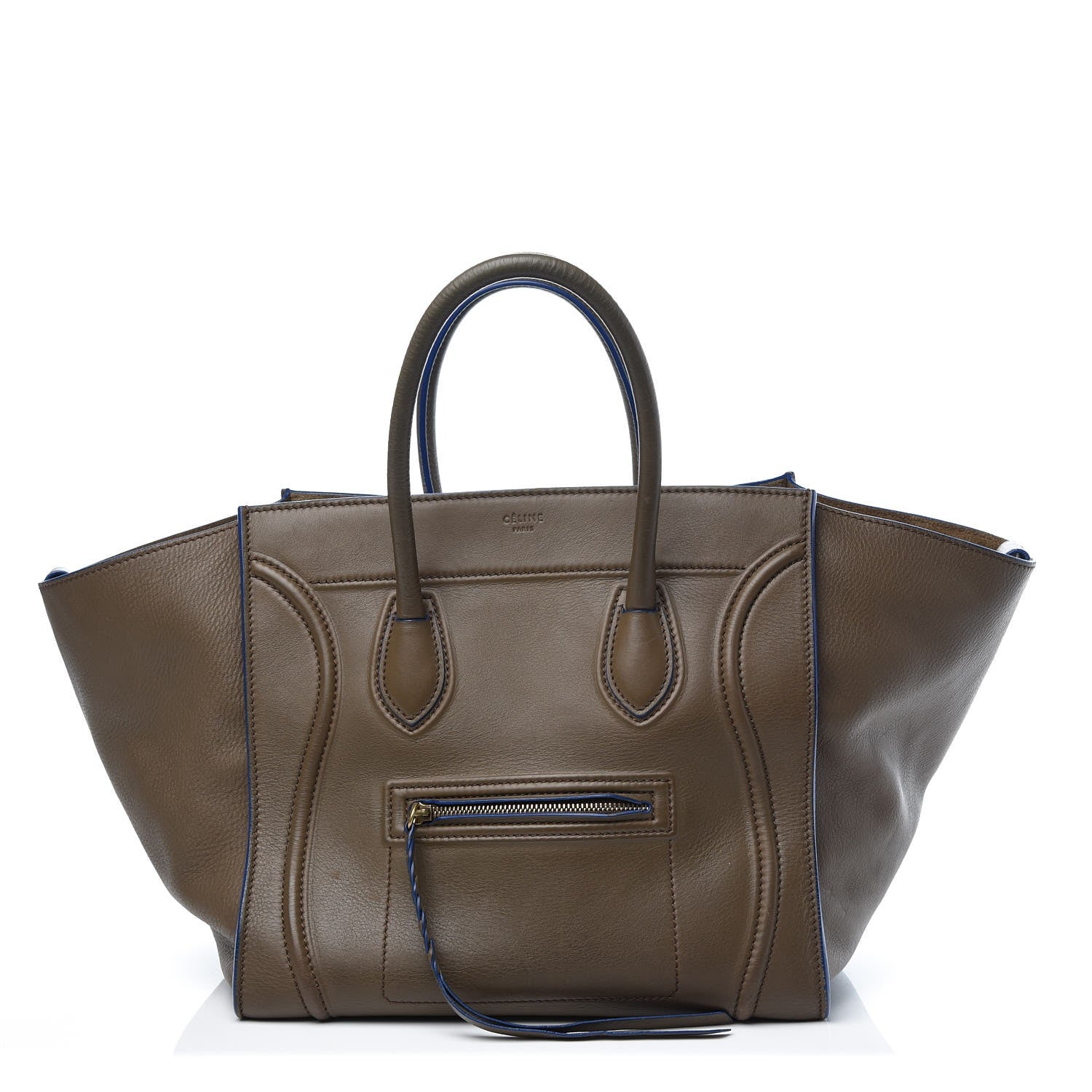 Celine Supple Calfskin Medium Phantom Luggage Grey Blue 1 of 12