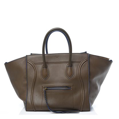 Celine Supple Calfskin Medium Phantom Luggage Grey Blue 1 of 12