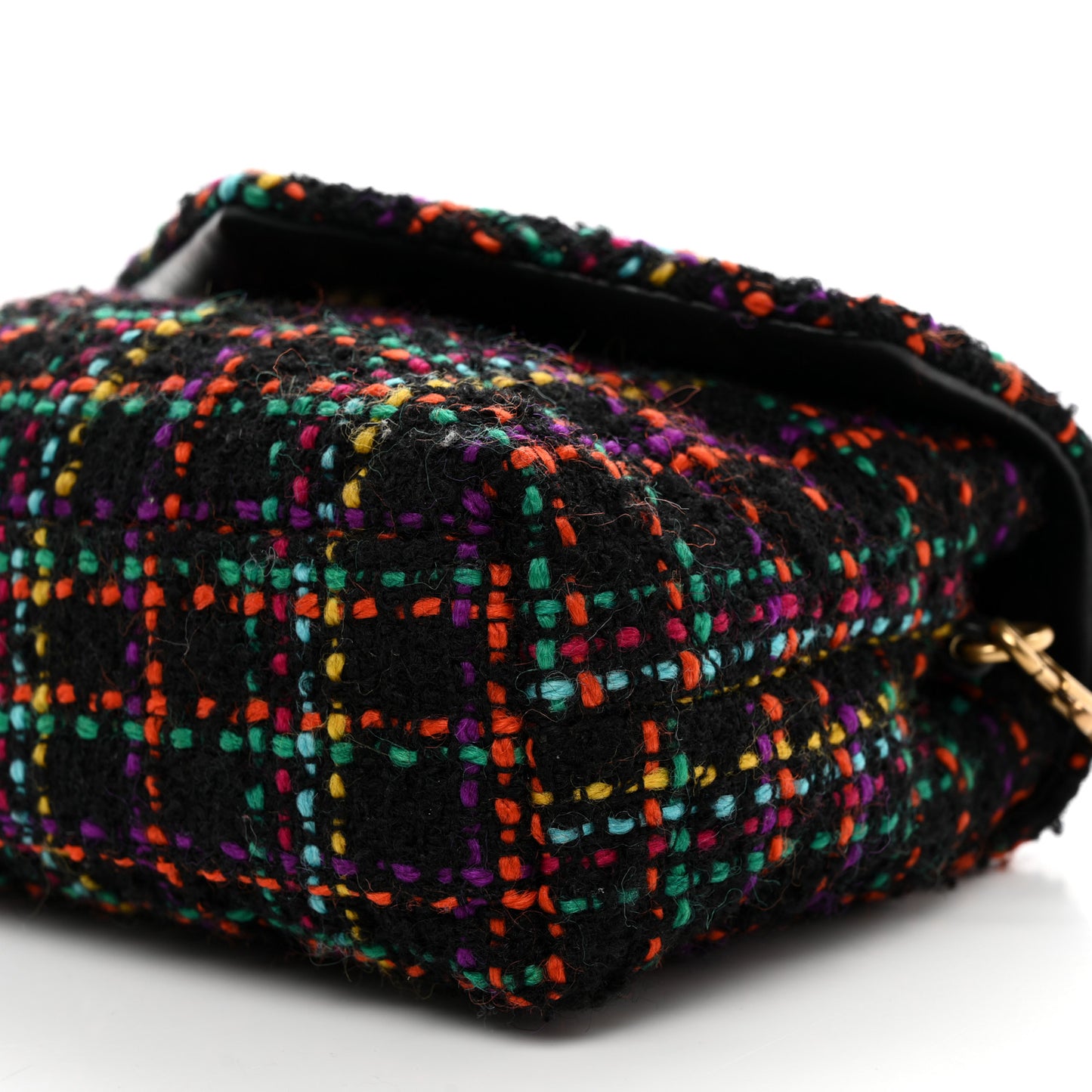 Tweed Toy Loulou Shoulder Bag Black