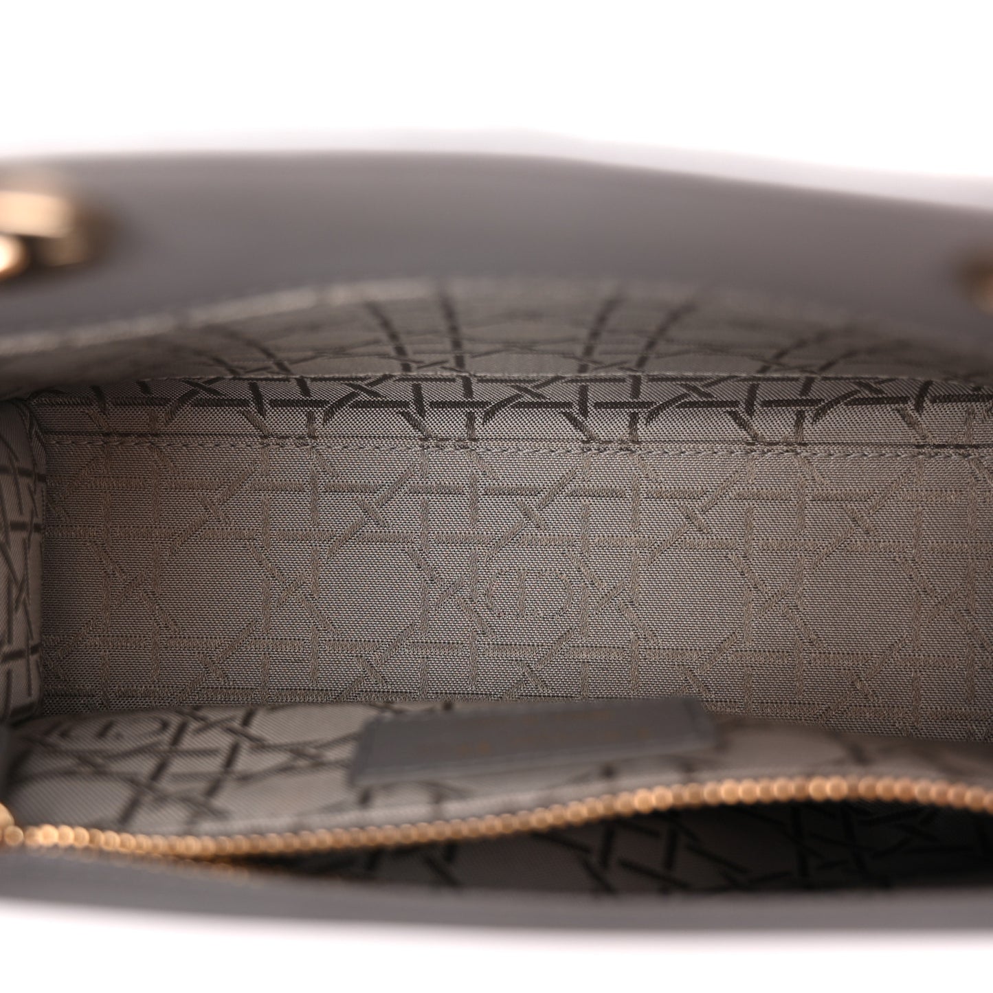 Lambskin Cannage Small Lucky Badges My Lady Dior Grey