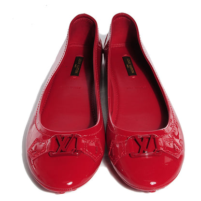 Louis Vuitton Patent Calfskin Oxford Ballerina Flats 39 Rouge 2 of 8