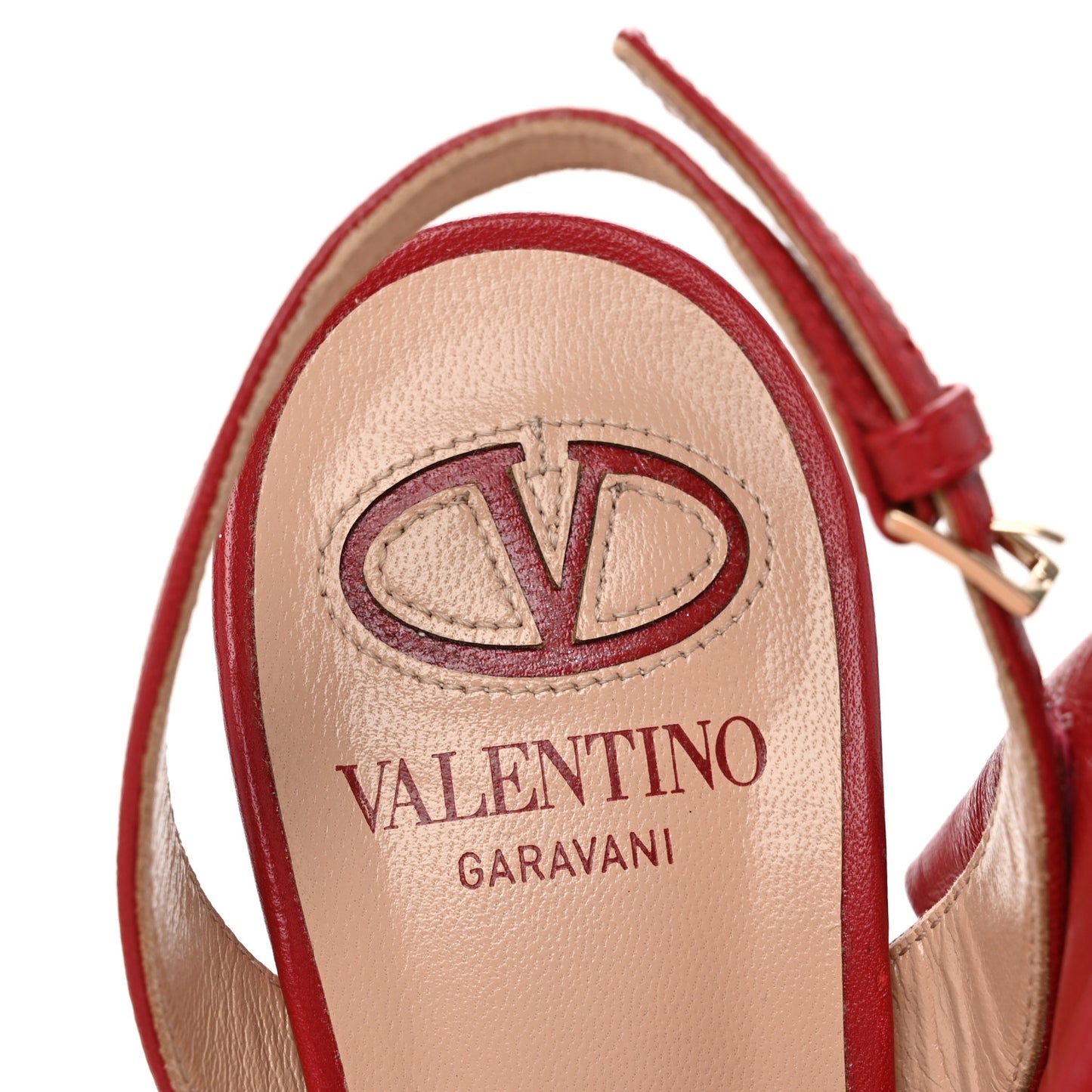 Calfskin Bow Heels 37.5 Rosso