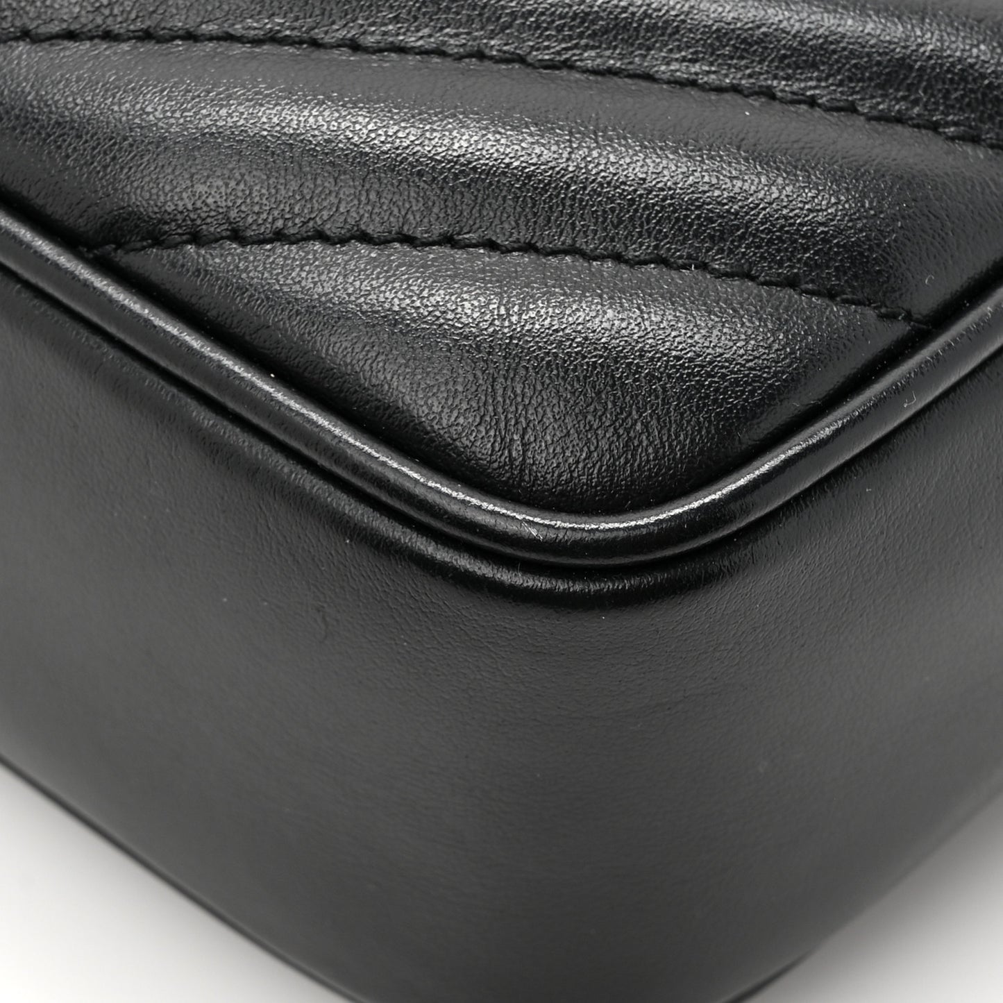 Calfskin Matelasse Monogram Monochrome Lou Camera Bag Black