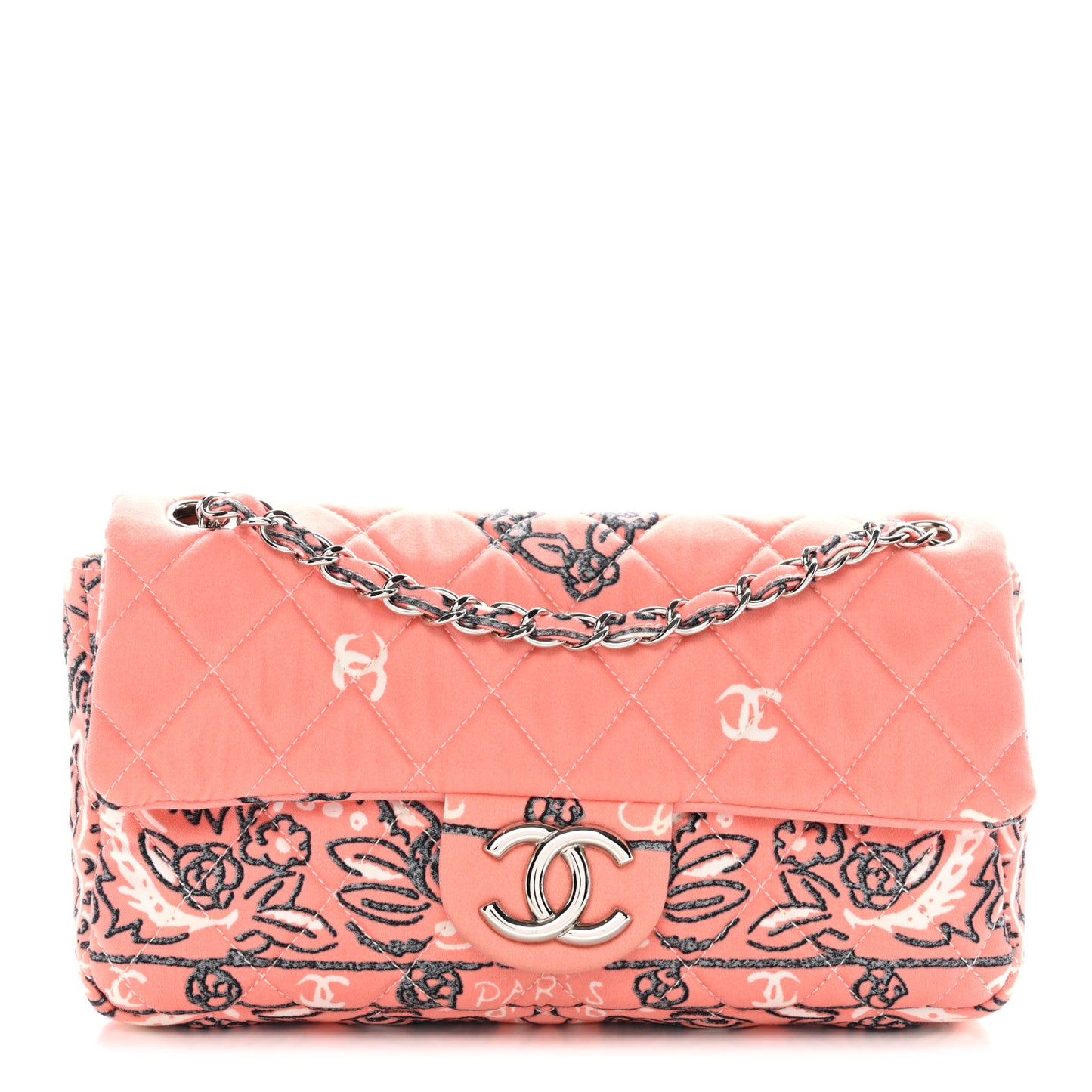 Cotton Quilted Small Bandana Single Flap Pink