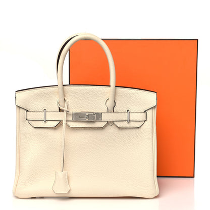 Hermes Taurillon Clemence Birkin 30 Nata 10 of 10
