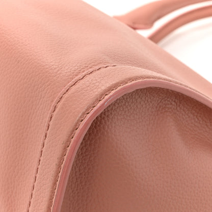 Alexander McQueen Pebbled Calfskin Large Skull Padlock Zip Around Tote Blush Pink 15 of 17
