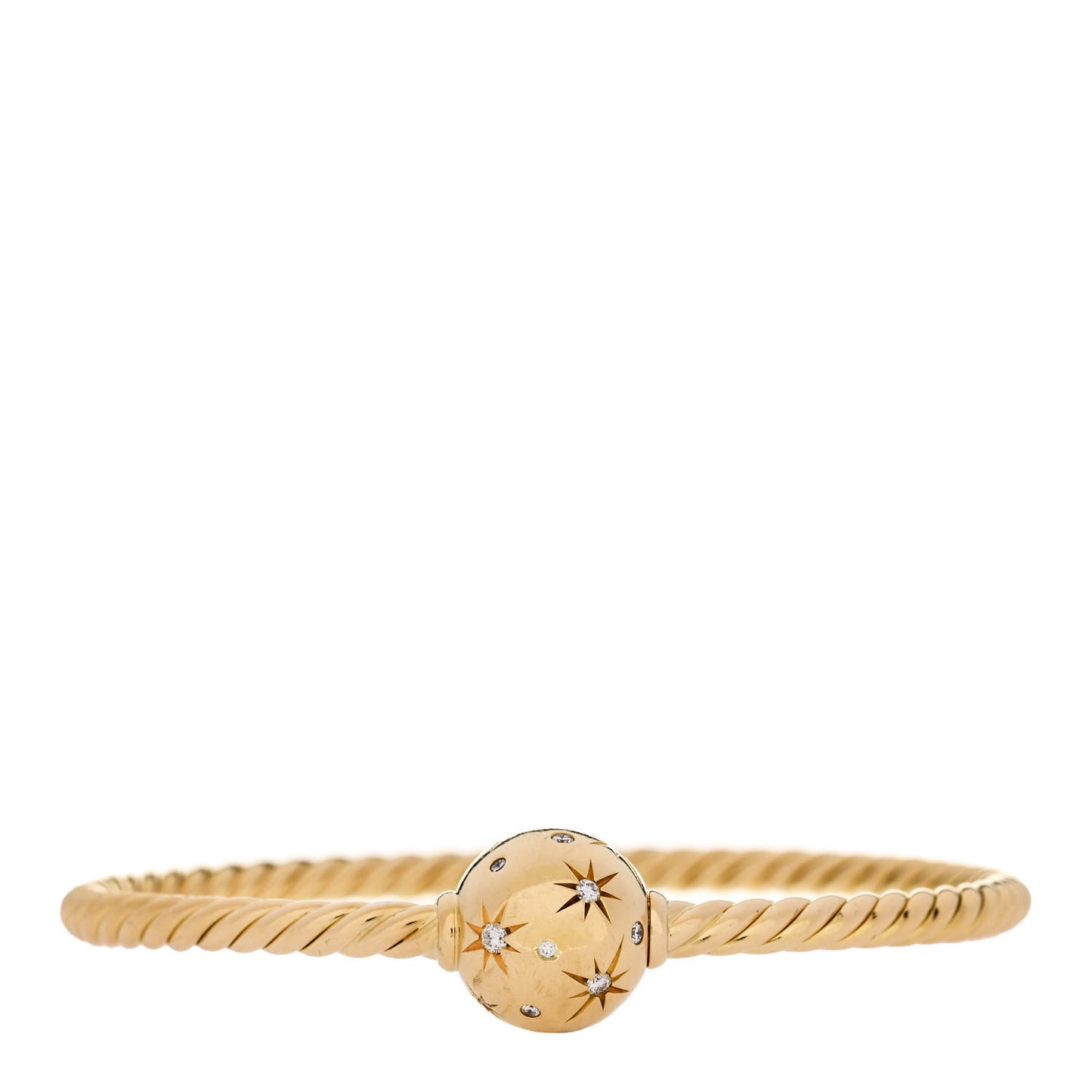 18K Yellow Gold Diamond 14mm Solari Station Bracelet