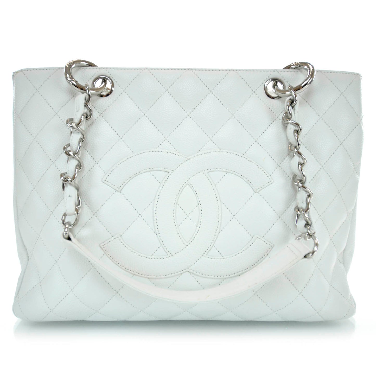 Caviar Grand Shopping Tote GST White