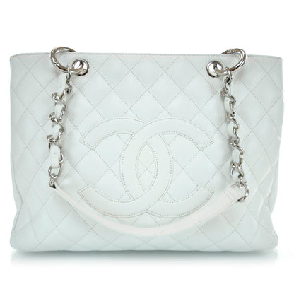 Chanel Caviar Grand Shopping Tote GST White 1 of 11