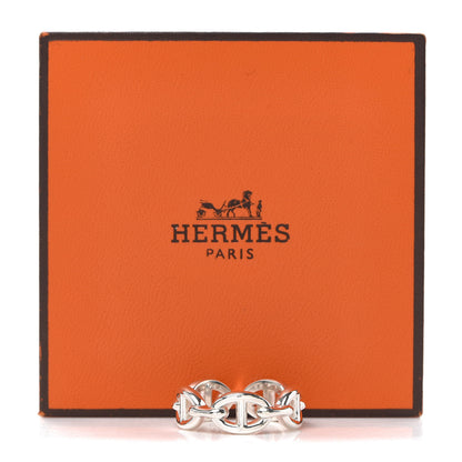 Hermes Sterling Silver PM Chaine d'Ancre Enchainee Band Ring 52 6 7 of 7