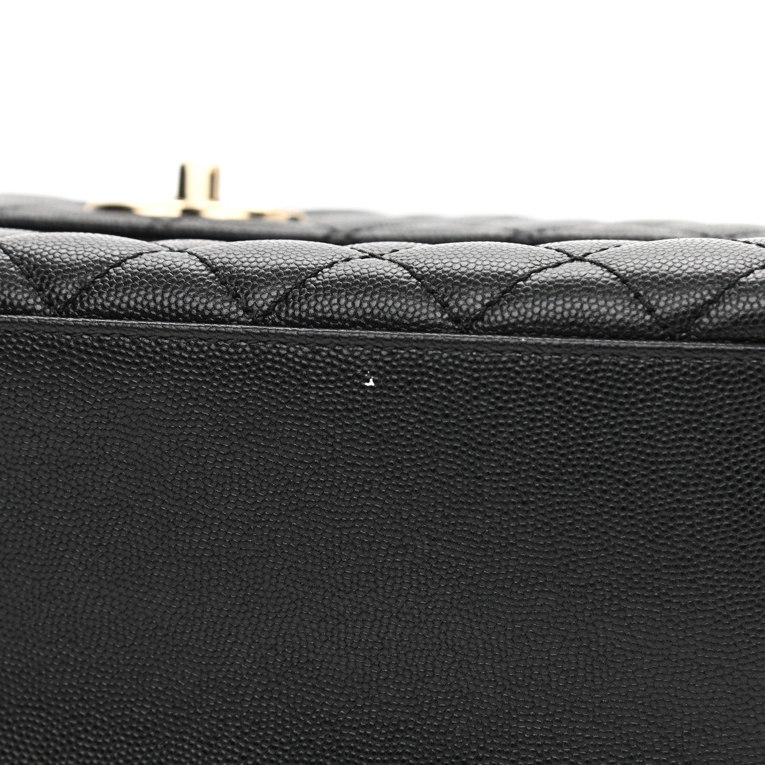 Chanel Caviar Lizard Embossed Quilted Small Coco Handle Flap Black 11 of 11