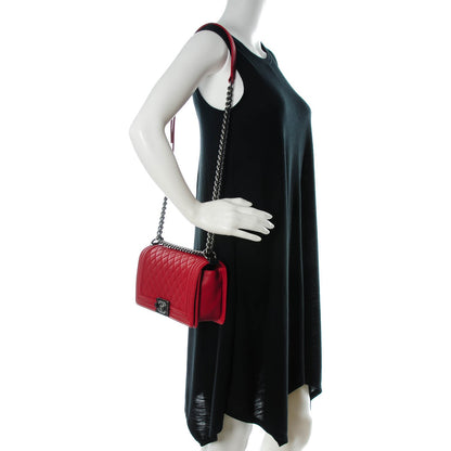 Chanel Caviar Quilted Medium Boy Flap Red 2 of 7