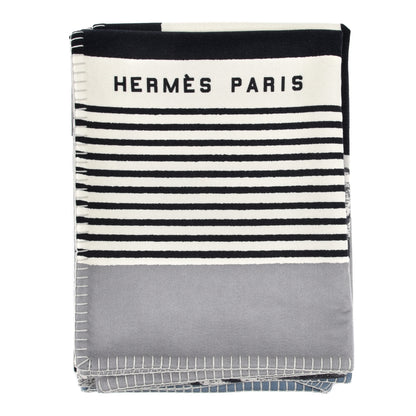 Hermes Cashmere Tigre Bayadere Blanket Calcaire 2 of 4