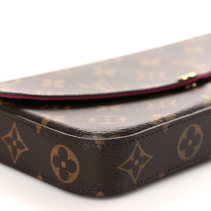 Louis Vuitton Monogram Pochette Felicie Chain Wallet Fuchsia 8 of 9