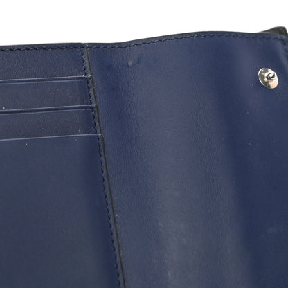 Loewe Calfskin Embossed Small Wallet Navy 8 of 8