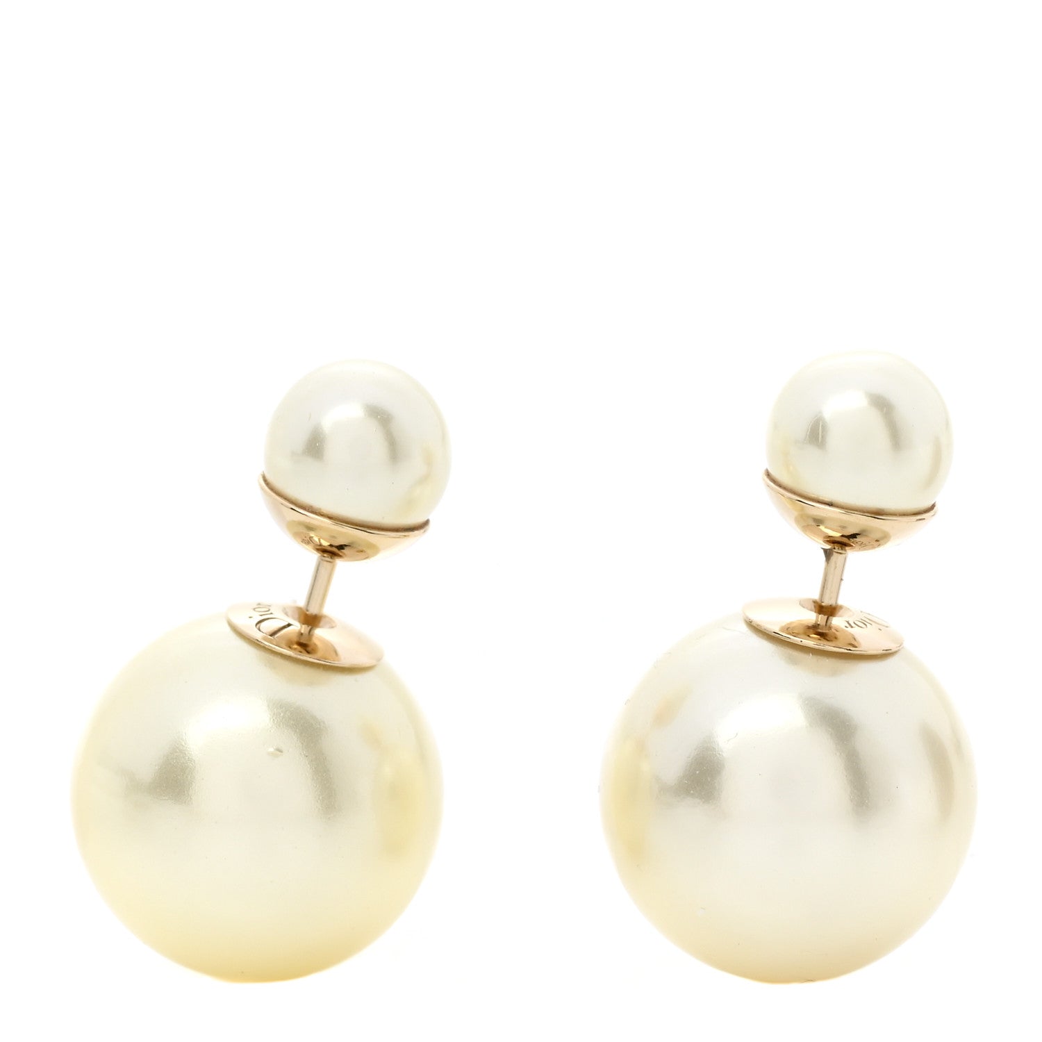 Christian Dior Pearl Mise En Dior Tribal Earrings Gold 1 of 4