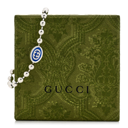 Gucci Sterling Silver Enamel G Bead Bracelet Blue 4 of 4
