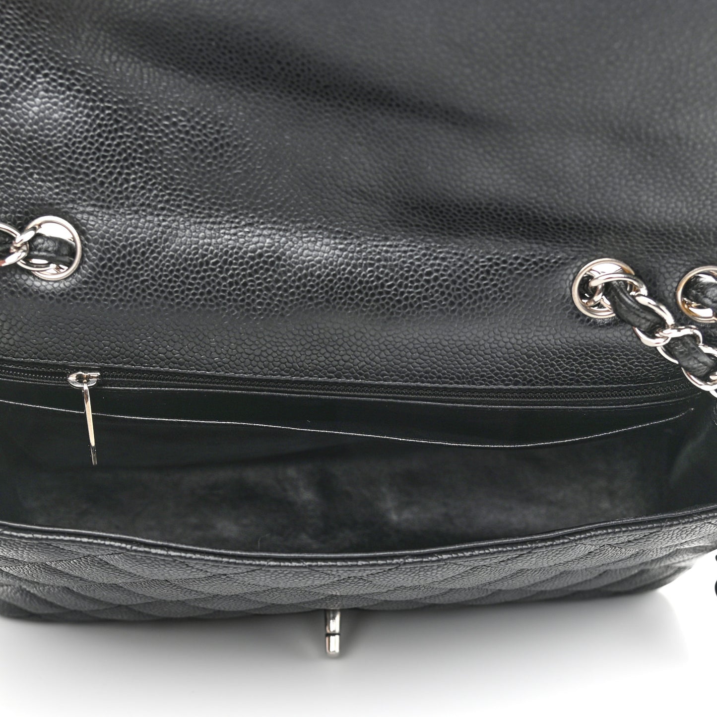 Caviar Quilted Jumbo Single Flap Black