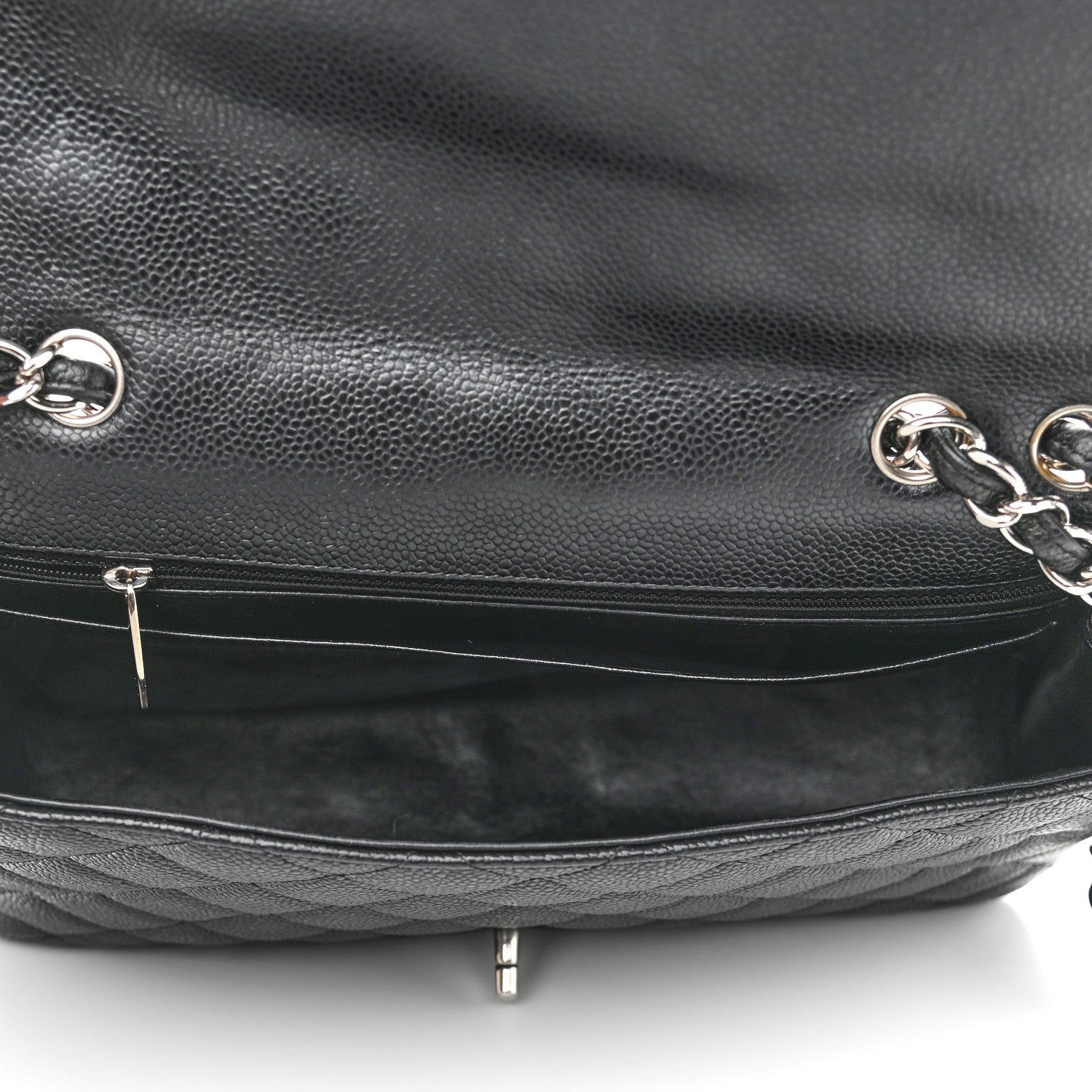Chanel Caviar Quilted Jumbo Single Flap Black 5 of 11