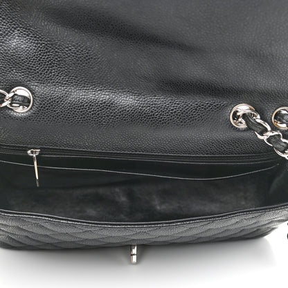 Chanel Caviar Quilted Jumbo Single Flap Black 5 of 11