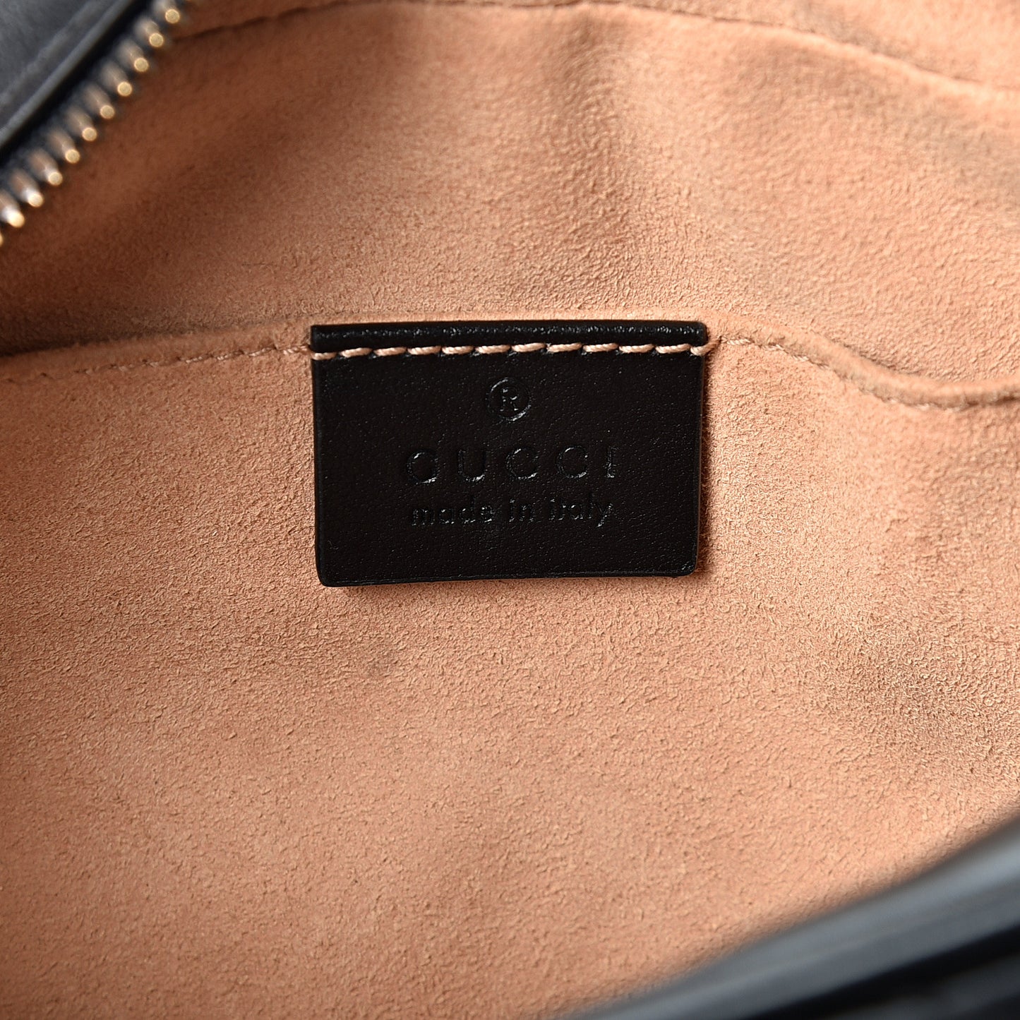 Calfskin Matelasse Small GG Marmont Chain Shoulder Bag Black