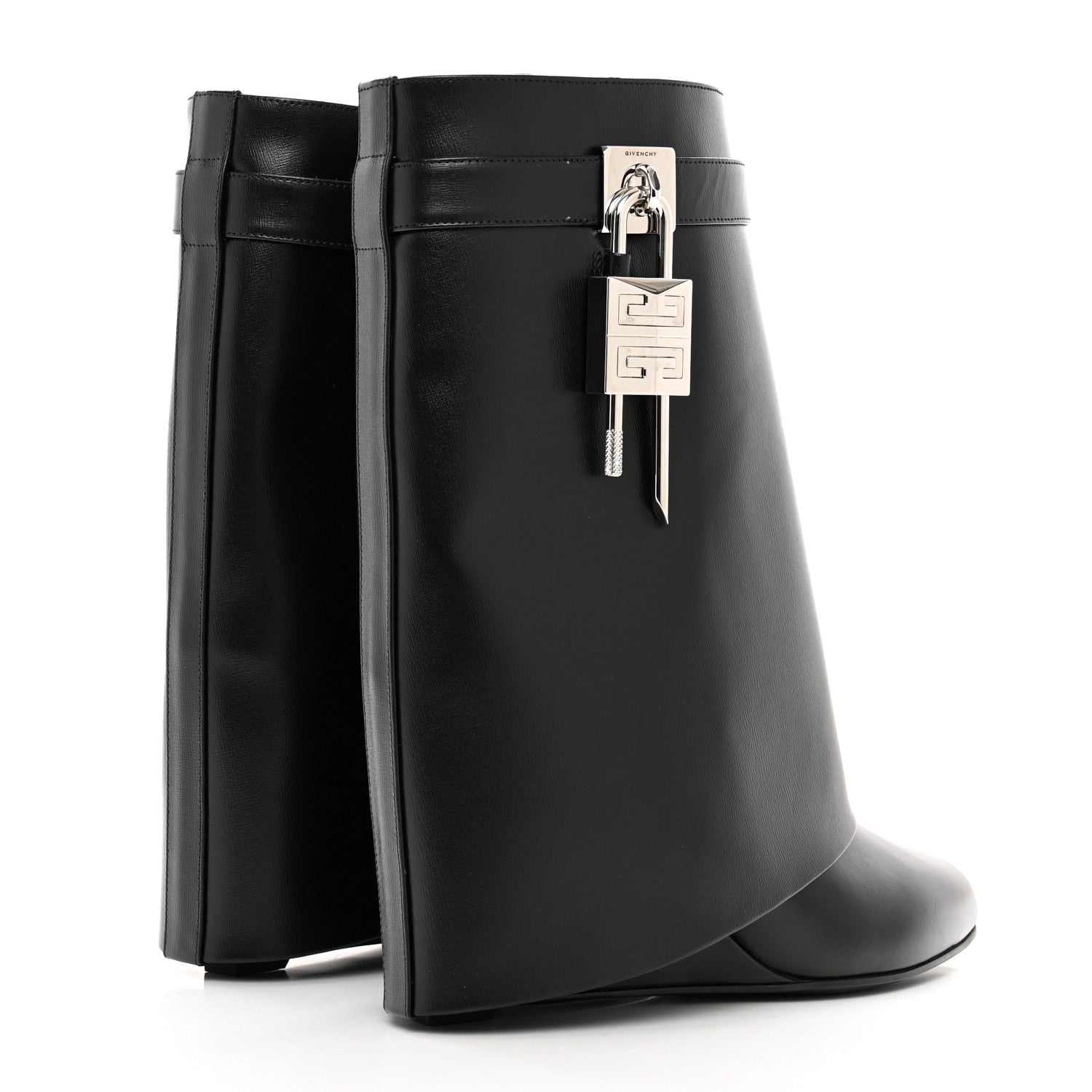 Givenchy Calfskin Shark Lock Ankle Boots 40 Black 4 of 8