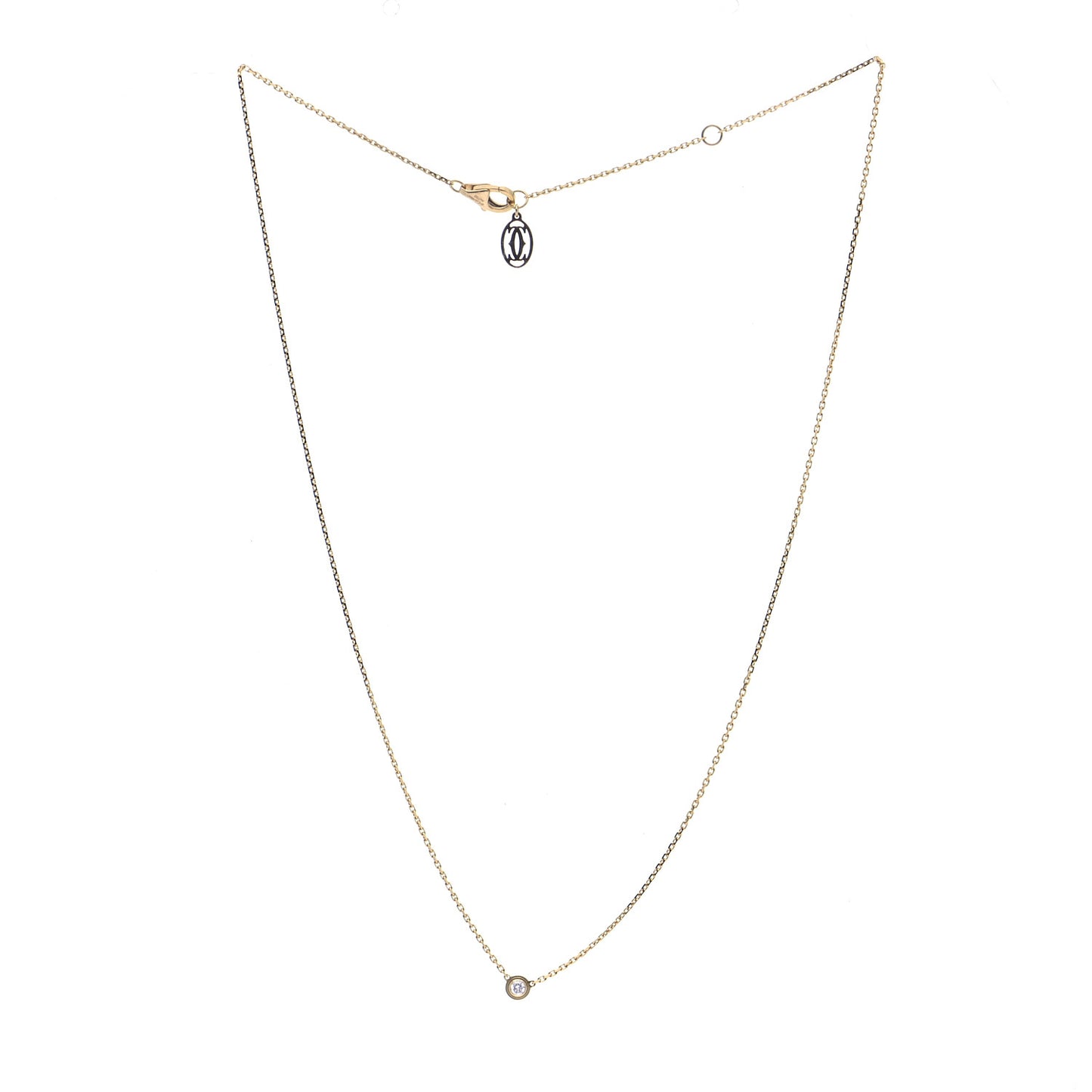 18K Yellow Gold Diamond XS D'Amour Pendant Necklace
