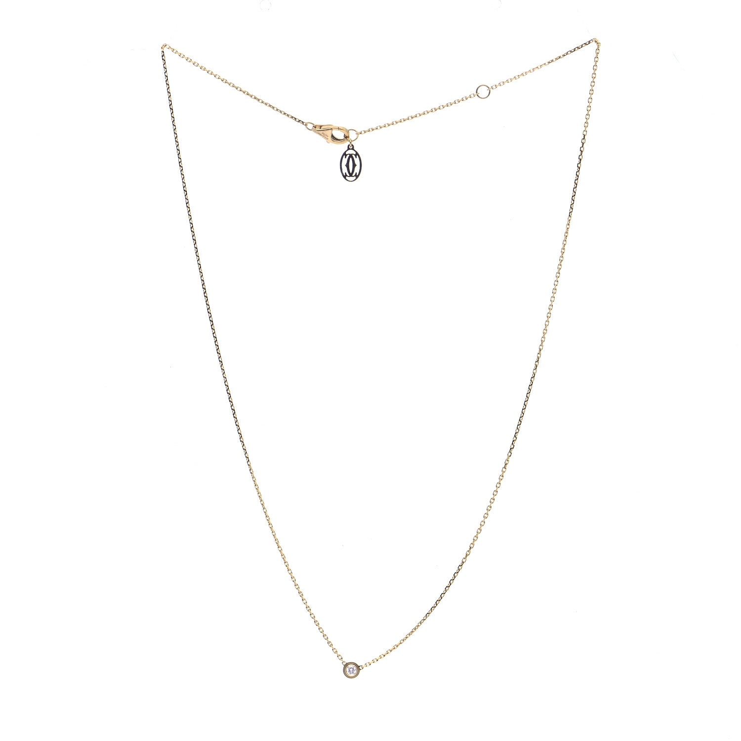 Cartier 18K Yellow Gold Diamond XS D'Amour Pendant Necklace 2 of 7