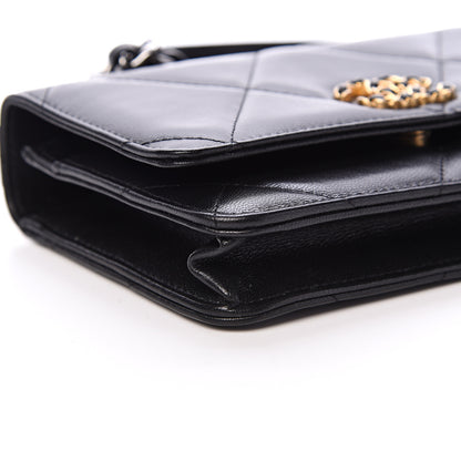 Chanel Quilted 19 Wallet On Chain WOC Black 9 of 12