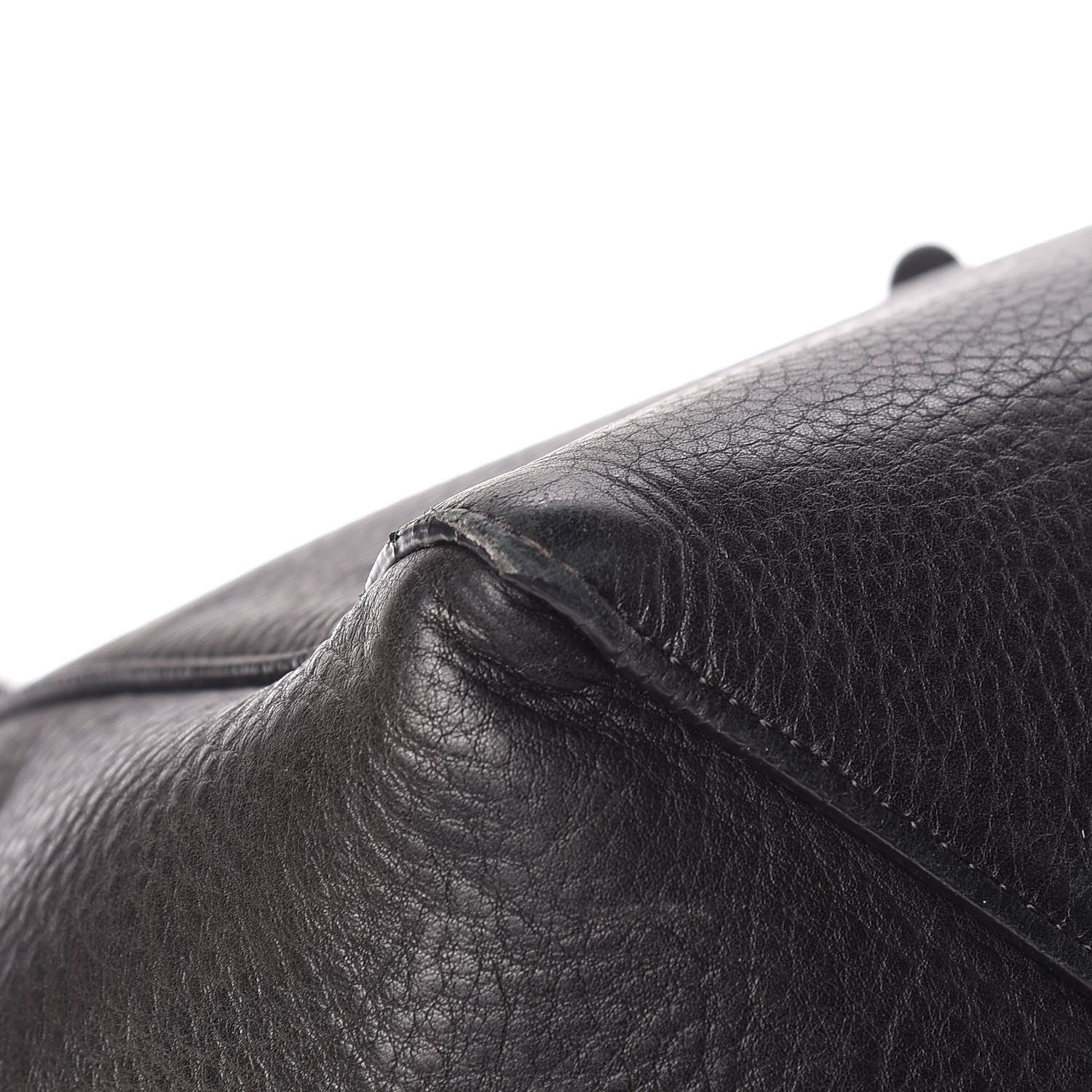 Celine Soft Grained Calfskin Small Belt Cabas Phantom Black 8 of 20