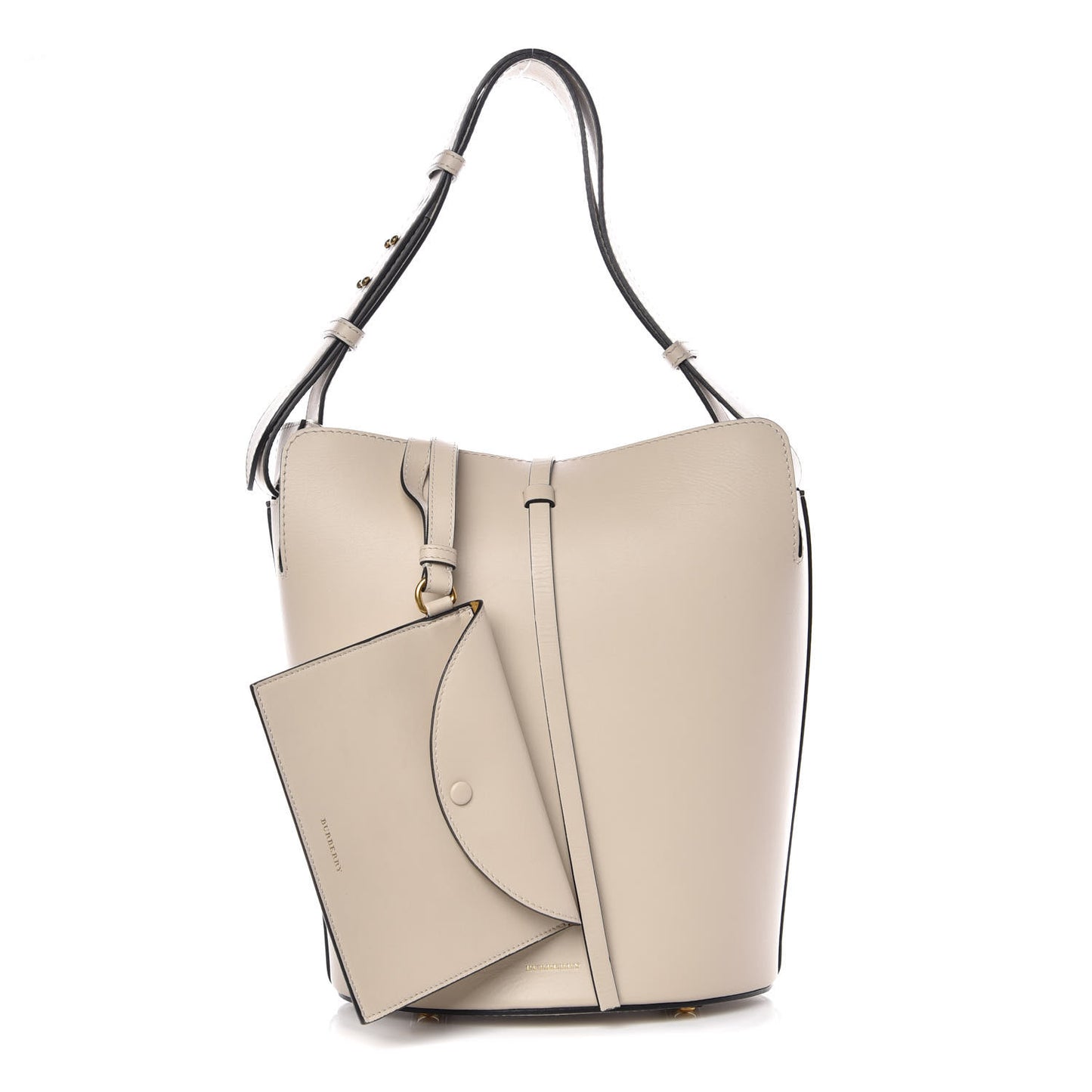 Supple Calfskin Medium Bucket Limestone