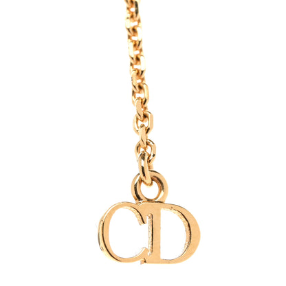 Christian Dior Metal Crystal Pearl Clair D Lune Necklace Gold 5 of 5