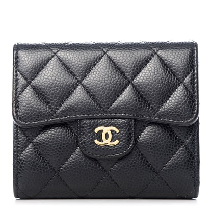 Chanel Caviar Quilted Compact Flap Wallet Black 1 of 9