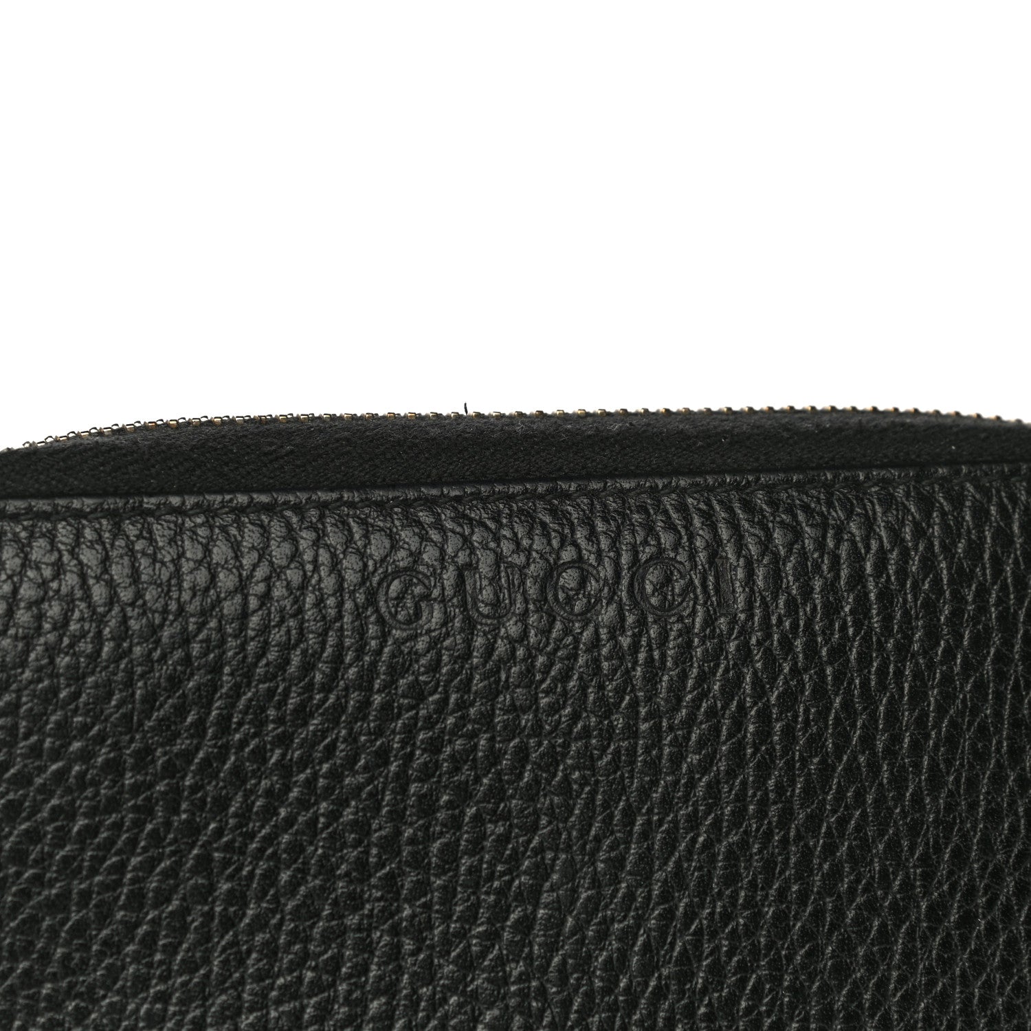 Gucci Pebbled Calfskin Zip Around Wallet Black 14 of 15