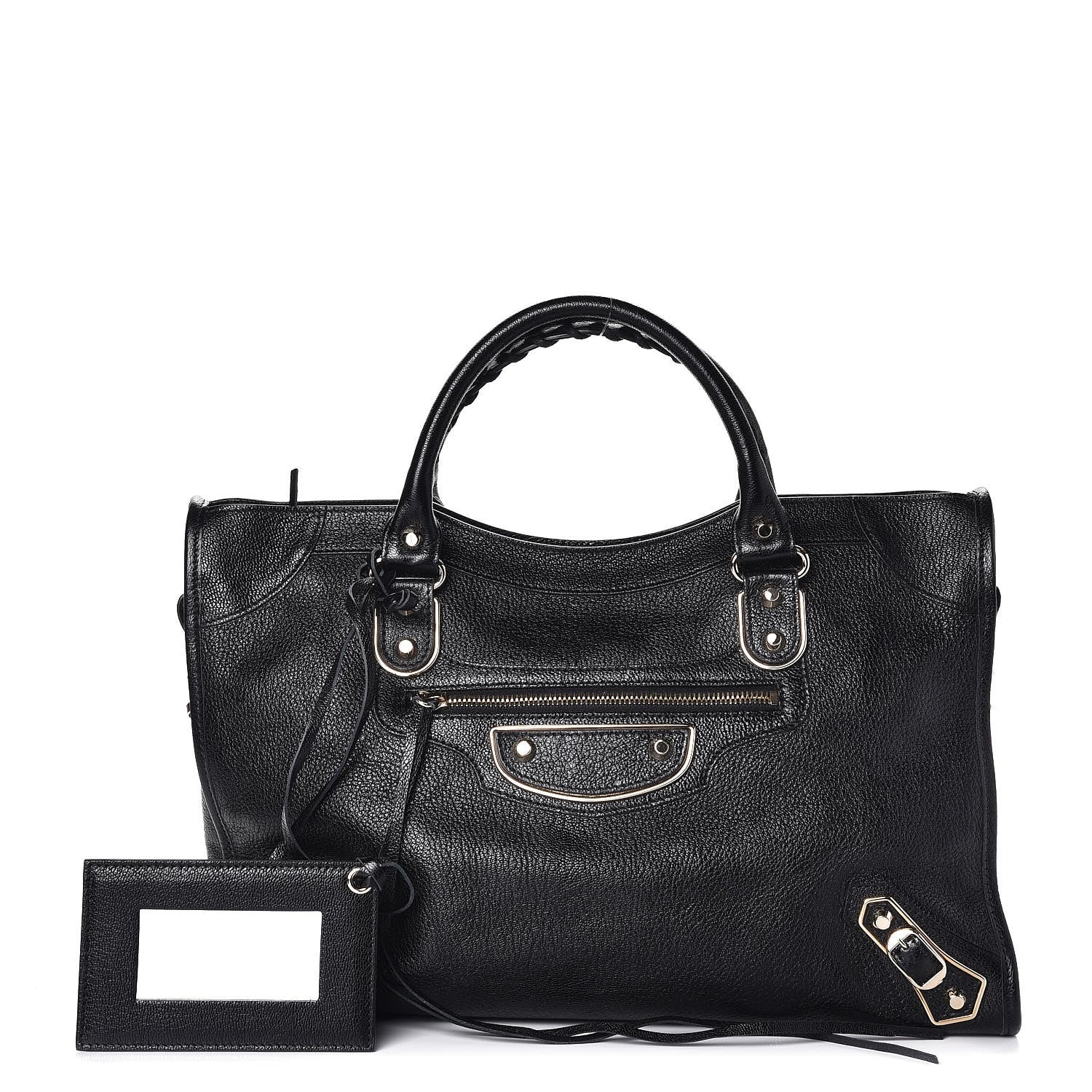 Balenciaga Chevre Gold Metallic Edge Hardware City Black 1 of 7