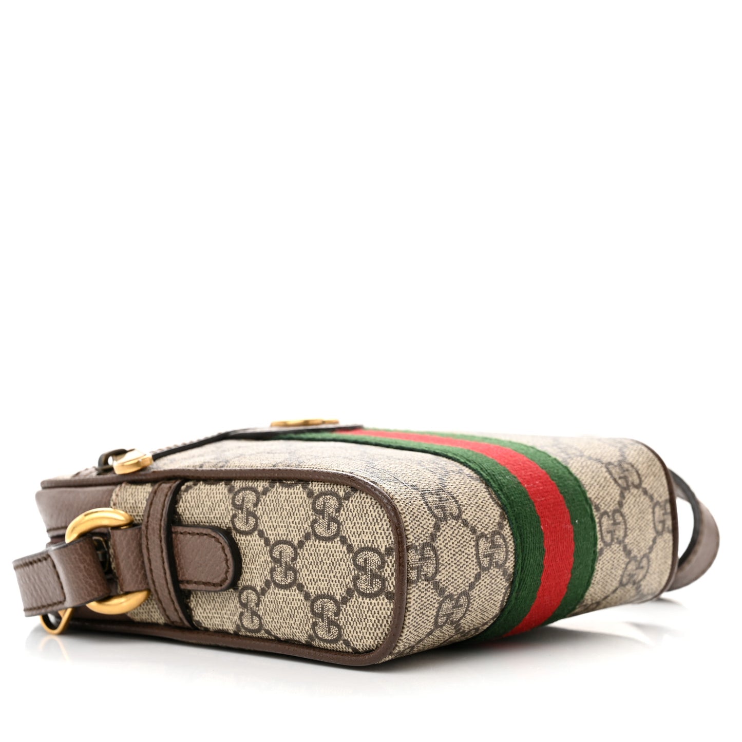GG Supreme Monogram Web Mini Ophidia Messenger Brown