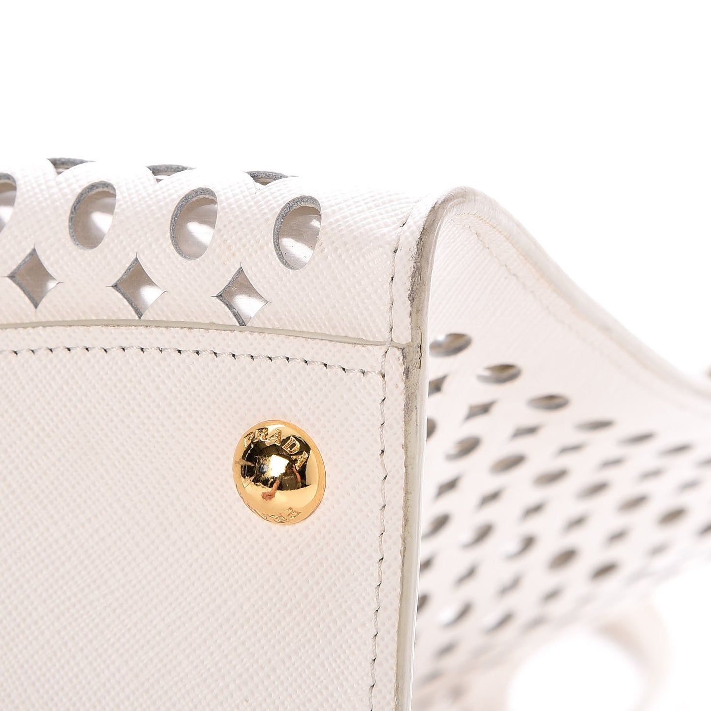 Saffiano Perforated Tote Talco