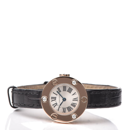 Cartier 18K Pink Gold Alligator Diamond 23mm Love Quartz Watch 3 of 8