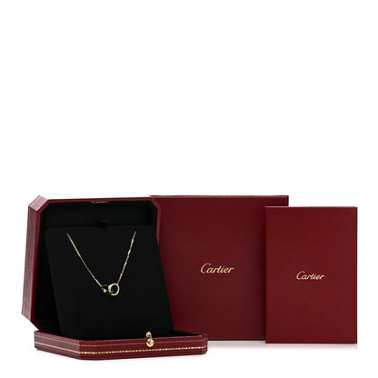 Cartier 18K Yellow Gold Diamond Interlocking LOVE Necklace 5 of 5