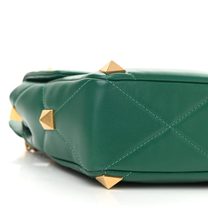 Valentino Garavani Nappa Large Roman Stud Shoulder Bag Jungle 7 of 8