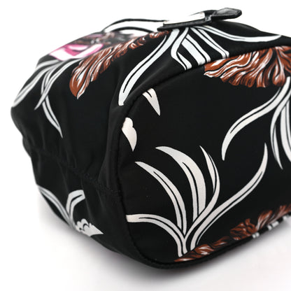 Prada Tessuto Nylon Saffiano Hawaii Print Bucket Wristlet Rosso 8 of 9