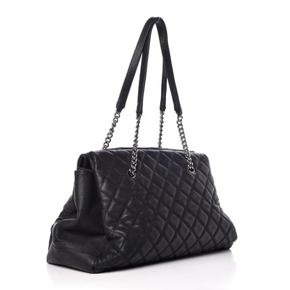 Chanel Iridescent Caviar Quilted Lady Pearly Tote Black 3 of 9