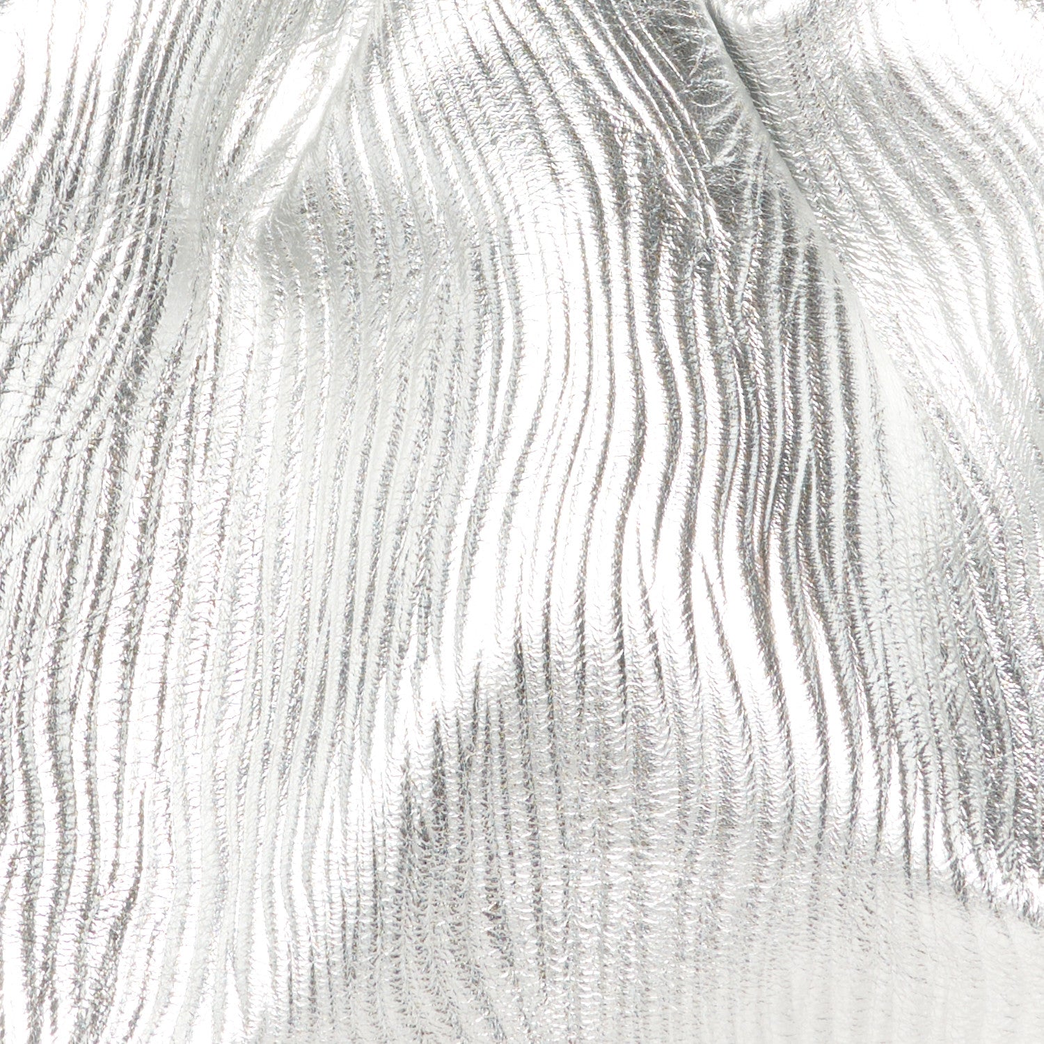 Bottega Veneta Metallic Bark Calfskin Embossed The Pouch Oversized Clutch Silver 8 of 10