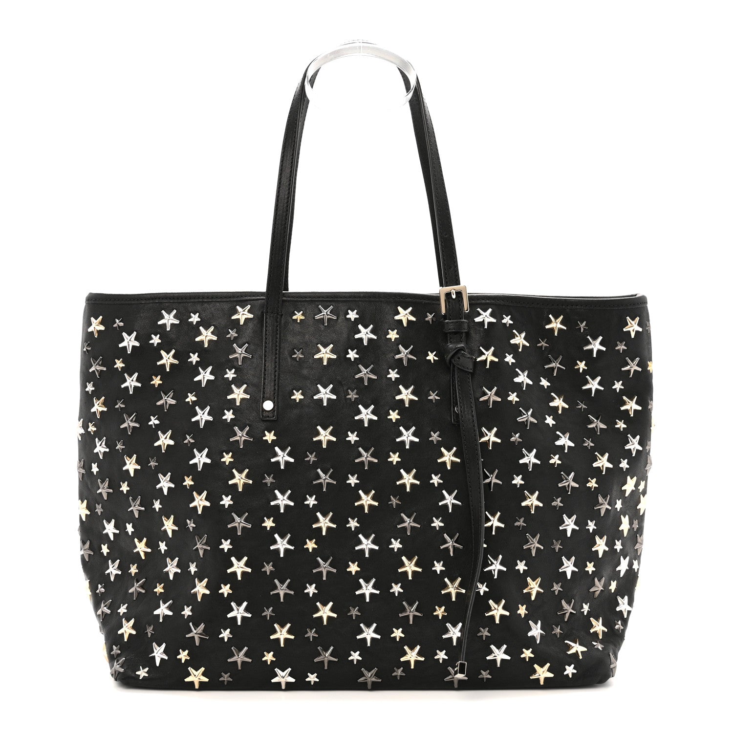 Jimmy Choo Calfskin Star Studded Tote Black 1 of 12