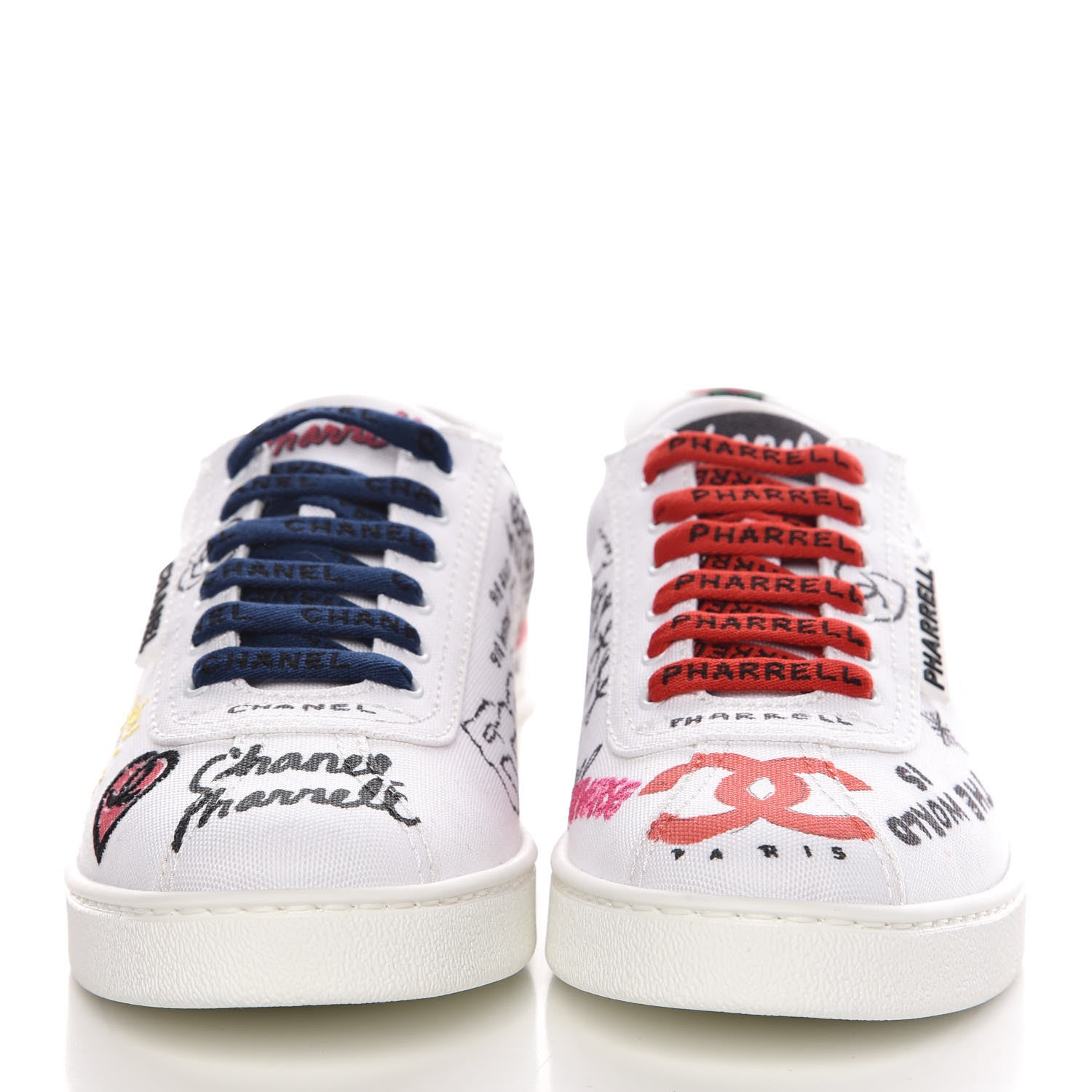 Chanel x Pharrell Williams Canvas Womens Sneakers 38 White 2 of 31