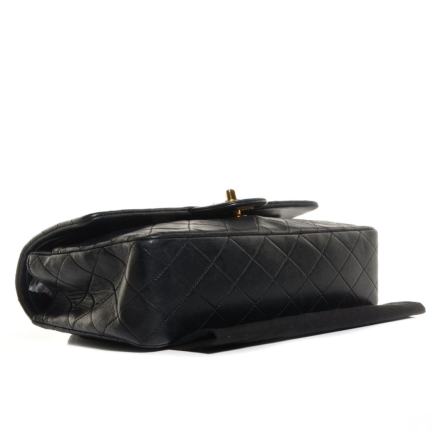 Lambskin Medium Double Flap Black