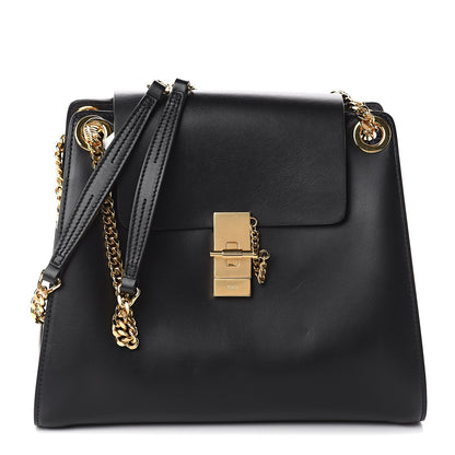 Chloe Shiny Calfskin Medium Annie Shoulder Bag Black 1 of 8