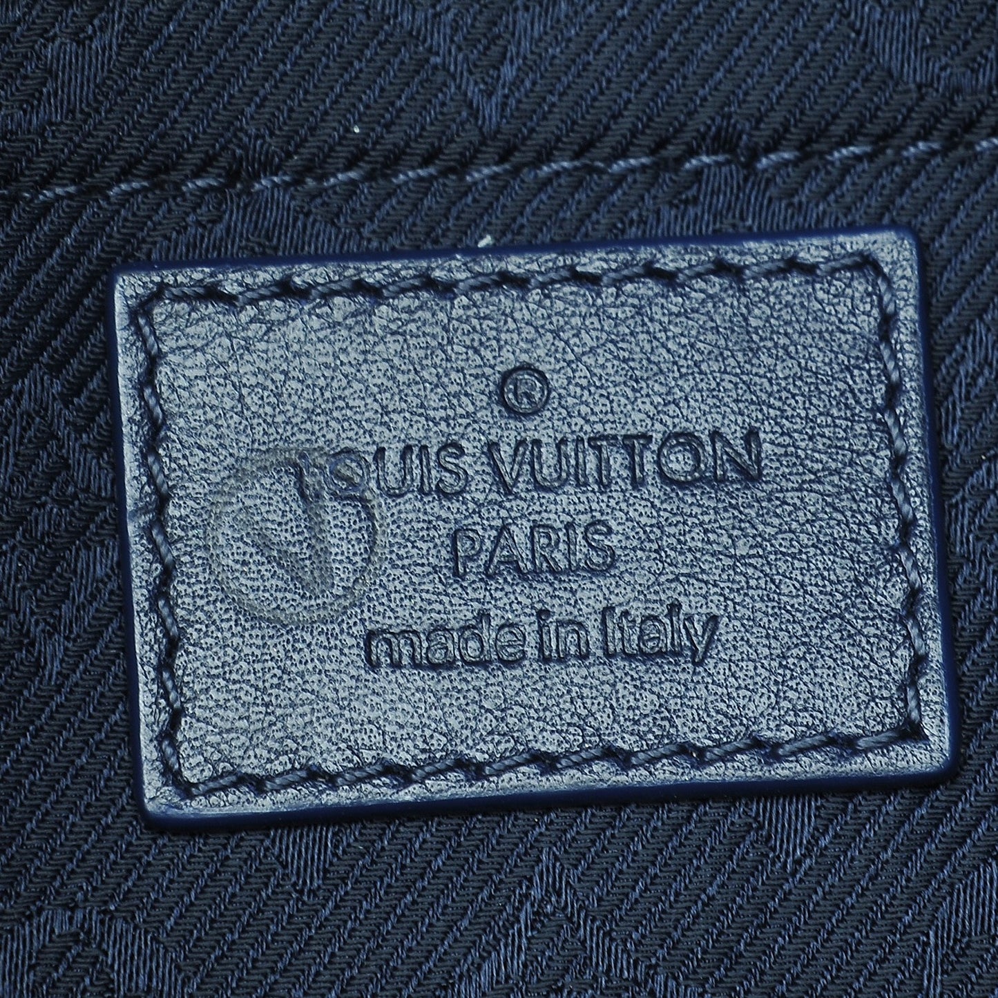 Calfskin Quilted Monogram Altair Clutch Navy