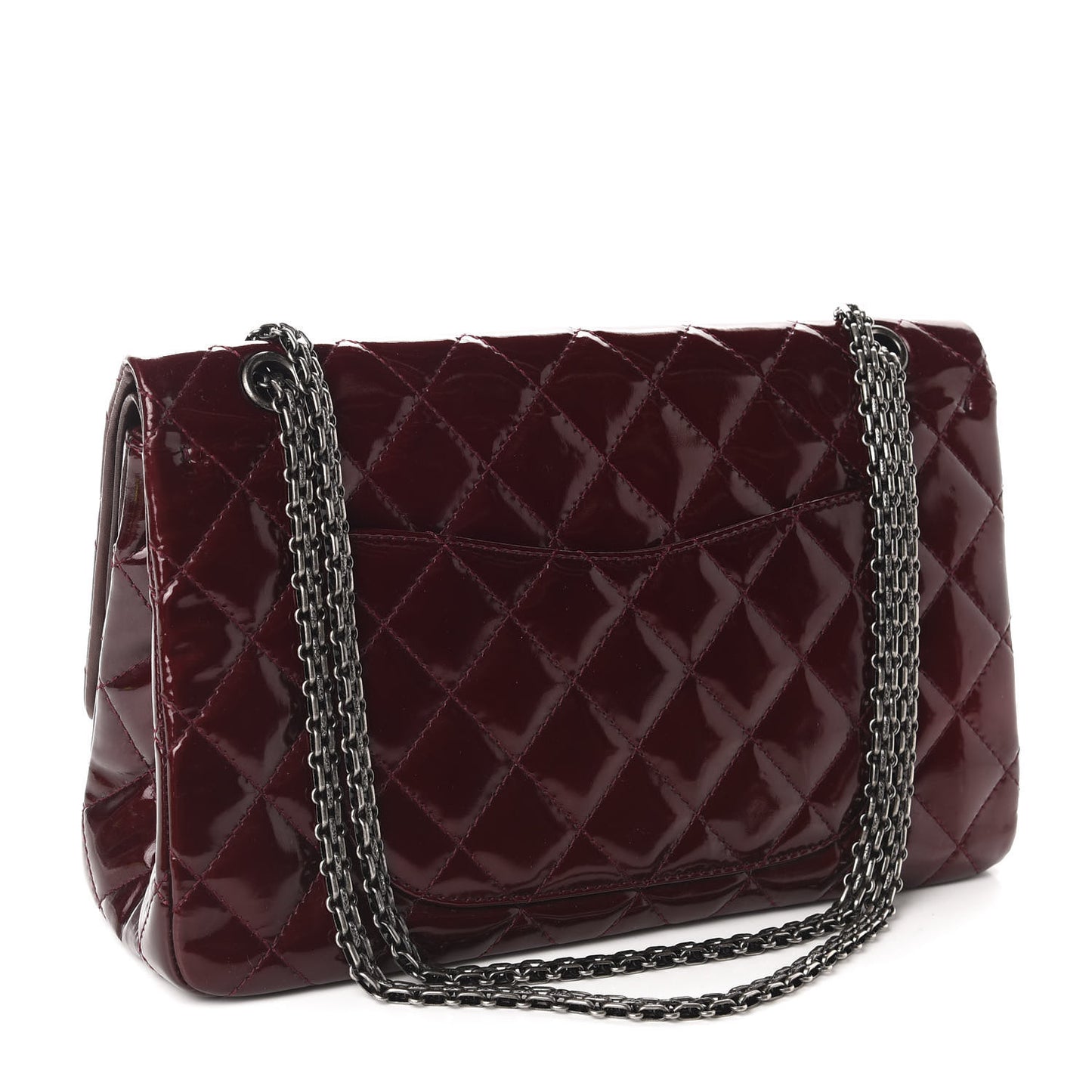 Patent Quilted 2.55 Reissue 227 Flap Light Burgundy