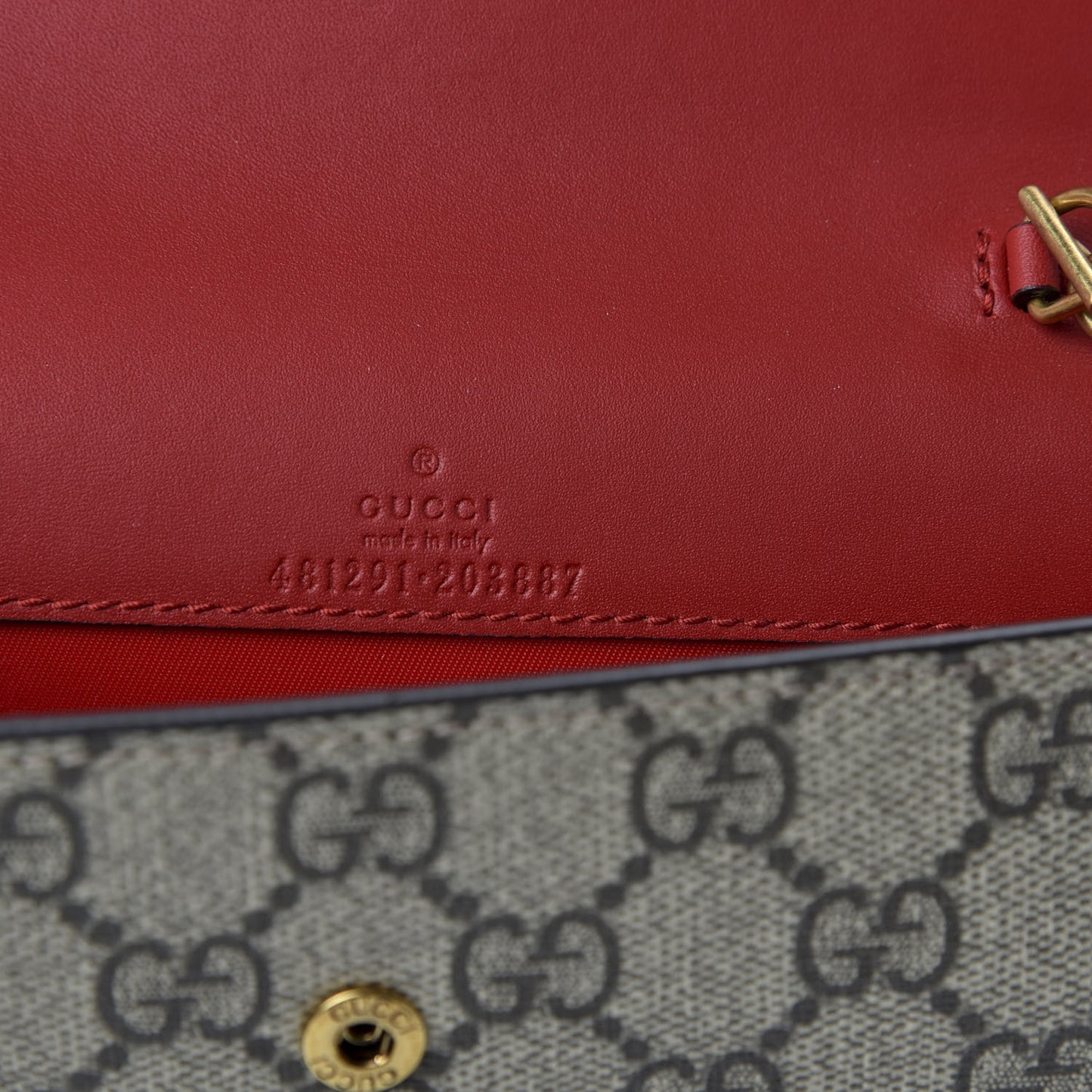 GG Supreme Monogram Mini Cherry Chain Bag